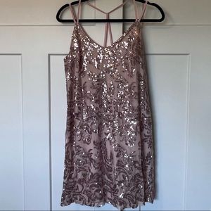 Womens Sequin Mini Dress